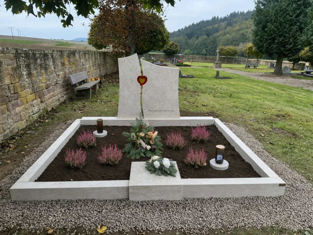 ACHTUNG KIND NAME ANDERNStahlheber Lena Wurzweiler DG handw Denkmal Spruch Glasherz Ocean Beige 4 1